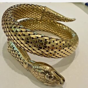 Whiting & Davis Gold Serpent Bracelet